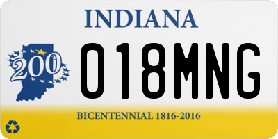 IN license plate 018MNG