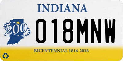 IN license plate 018MNW
