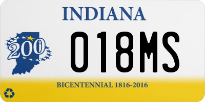 IN license plate 018MS