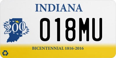 IN license plate 018MU