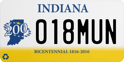 IN license plate 018MUN