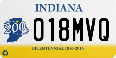 IN license plate 018MVQ