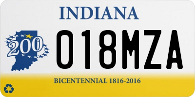 IN license plate 018MZA