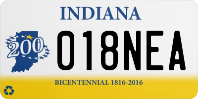 IN license plate 018NEA