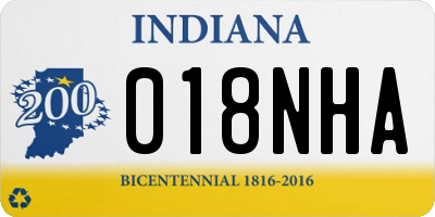 IN license plate 018NHA