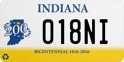 IN license plate 018NI