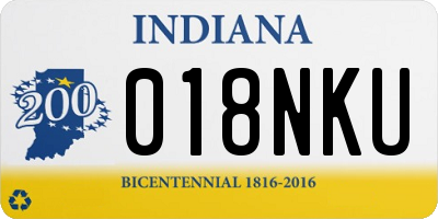 IN license plate 018NKU