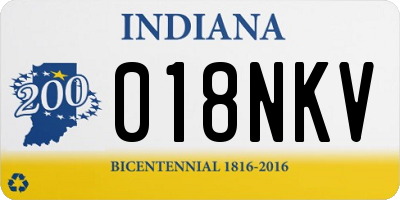 IN license plate 018NKV