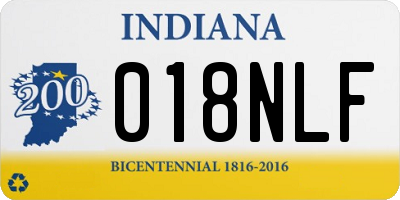 IN license plate 018NLF