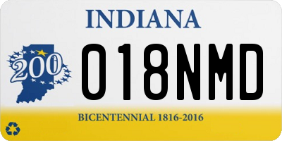IN license plate 018NMD
