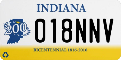 IN license plate 018NNV