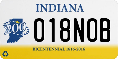 IN license plate 018NOB