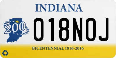 IN license plate 018NOJ