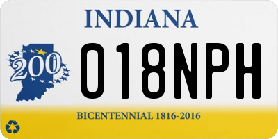 IN license plate 018NPH