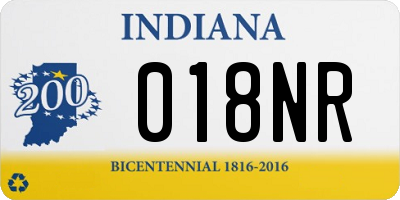 IN license plate 018NR