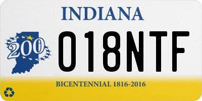 IN license plate 018NTF