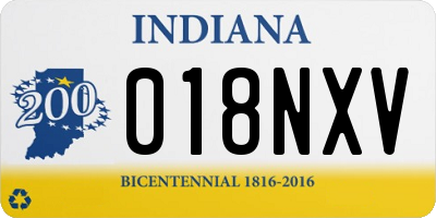 IN license plate 018NXV
