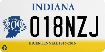 IN license plate 018NZJ