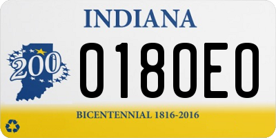 IN license plate 018OEO