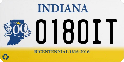 IN license plate 018OIT