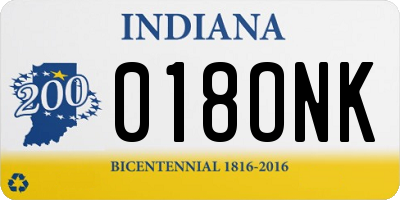 IN license plate 018ONK