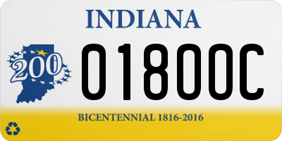 IN license plate 018OOC