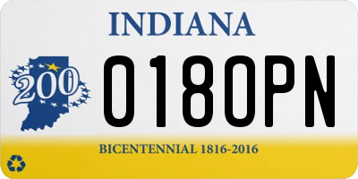 IN license plate 018OPN