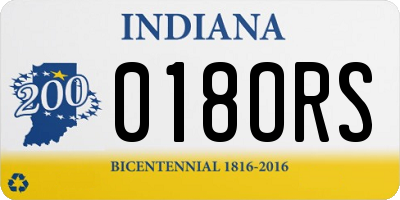 IN license plate 018ORS
