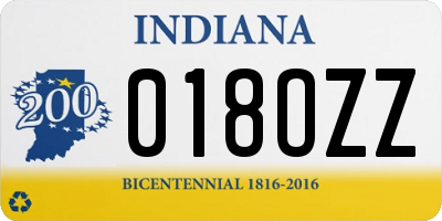 IN license plate 018OZZ