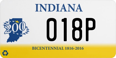 IN license plate 018P