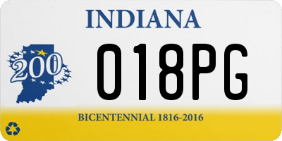 IN license plate 018PG