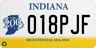 IN license plate 018PJF