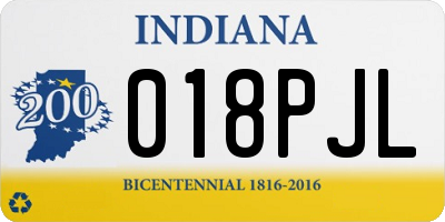 IN license plate 018PJL