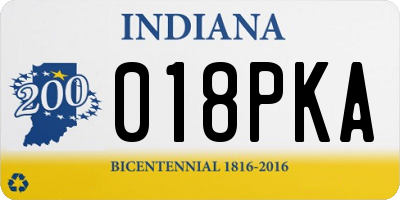 IN license plate 018PKA