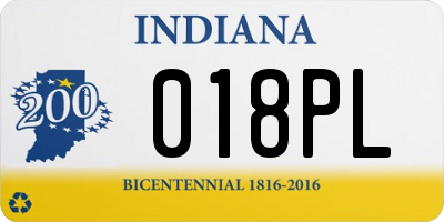 IN license plate 018PL
