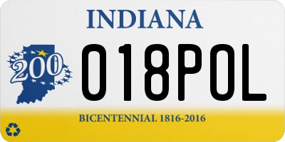 IN license plate 018POL