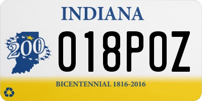 IN license plate 018POZ