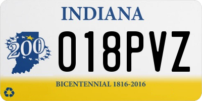 IN license plate 018PVZ