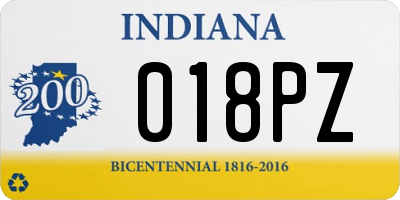IN license plate 018PZ