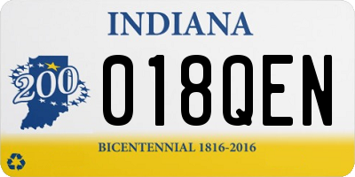 IN license plate 018QEN
