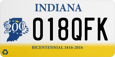 IN license plate 018QFK