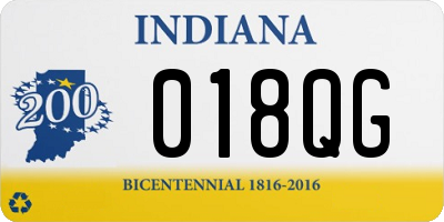 IN license plate 018QG