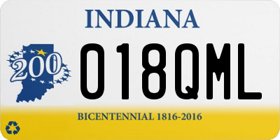 IN license plate 018QML