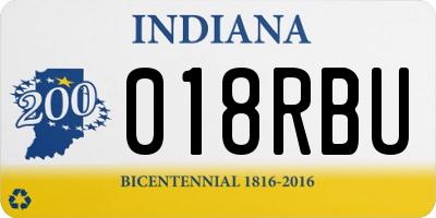 IN license plate 018RBU
