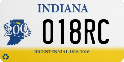 IN license plate 018RC