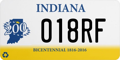 IN license plate 018RF