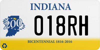 IN license plate 018RH