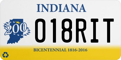 IN license plate 018RIT