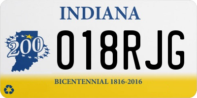 IN license plate 018RJG