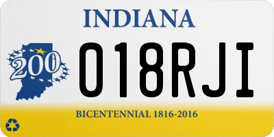 IN license plate 018RJI
